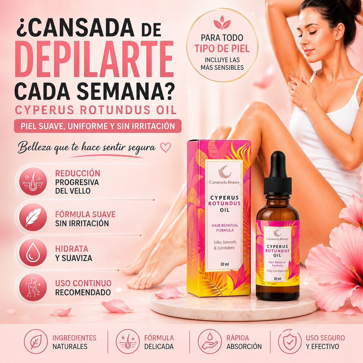 ACEITE DEPILATORIO CYPERUS ROTUNDUS® ORIGINAL | PAGA 1 LLEVA 2