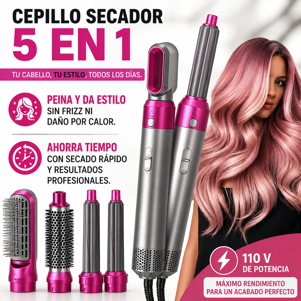 CEPILLO SECADOR STYLER PRO® | 5 en 1