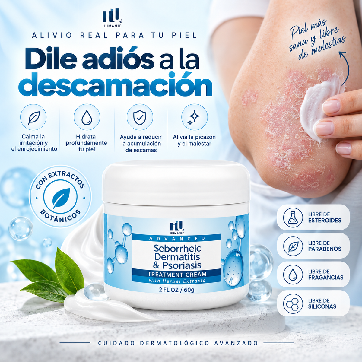 SEBORRHEIC DERMATITIS, CALMA LA PICAZÓN Y DESCAMACIÓN  |  PAGA 1 LLEVA 2