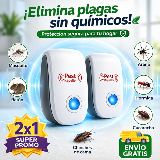 REPELENTE ULTRASONICO PARA INSECTOS Y RATONES | PAGA 1 LLEVA 2