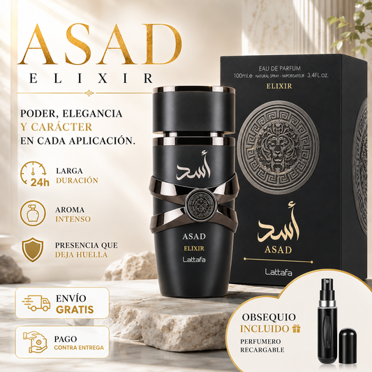 ASAD ELIXIR LATTAFA 100ml + OBSEQUIO