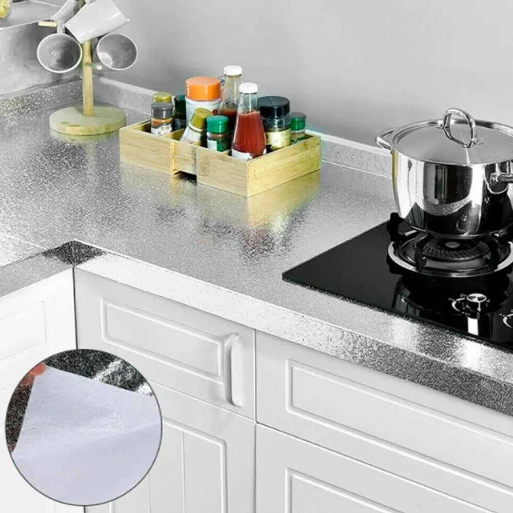 PAPEL ALUMINIO ADHESIVO DE COCINA (5m X 60cm)